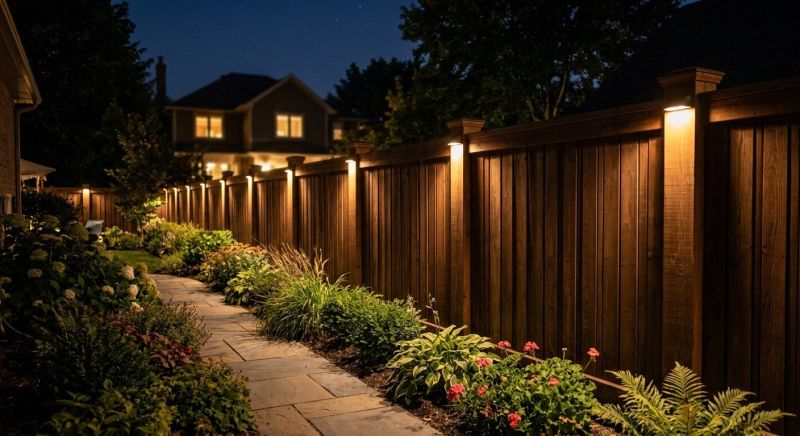 Fence Lighting Installation in Overland Park, KS