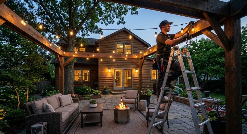 Terrace Lighting Installation in Utah County, UT